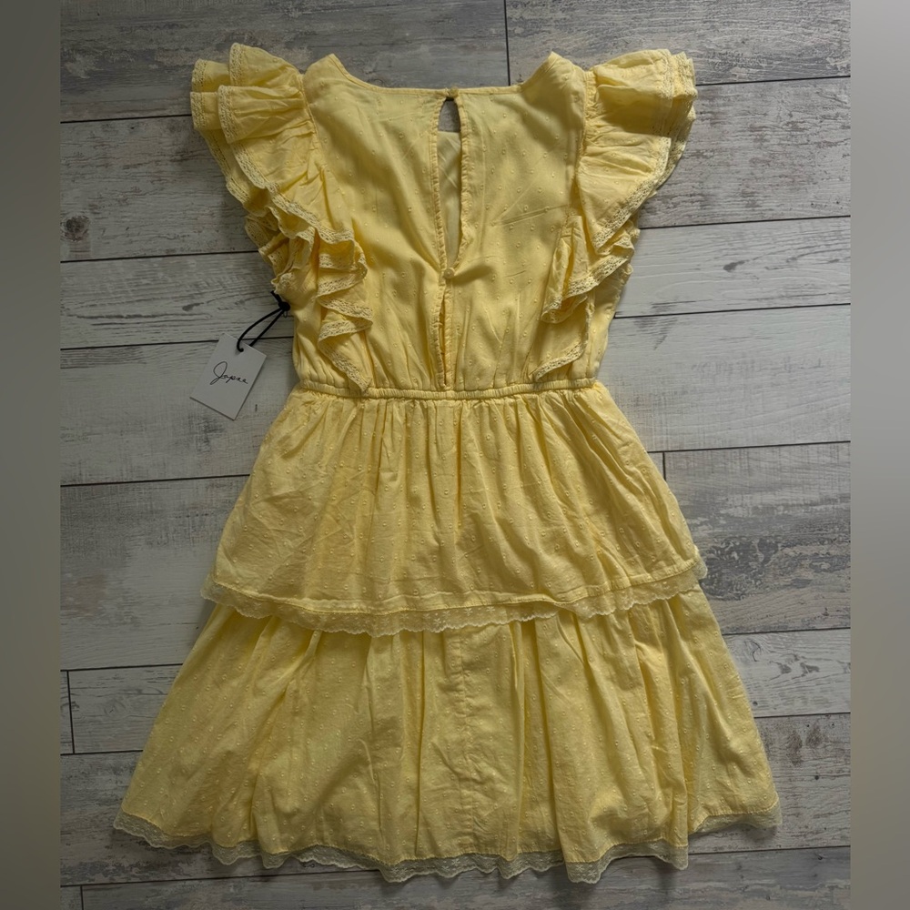 Japna Yellow Ruffle Mini Dress - Picture 2 of 4